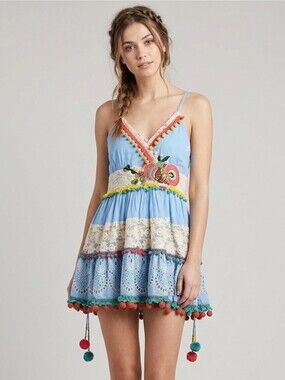 Colorful Boho Dress with Embroidery